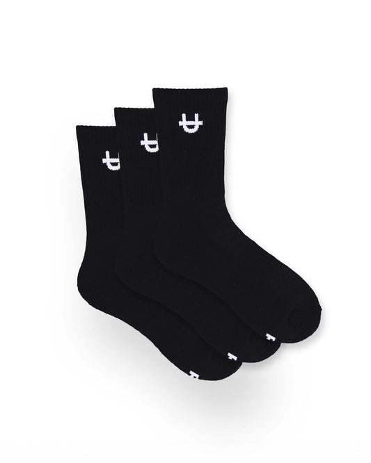 Original Crew Socks Black 3-Pack